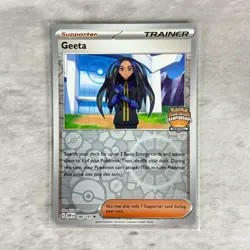 Pokemon TCG Geeta Pokemon Regional Championship Stamp Reverse Holo 188/197 OBF - Image 1
