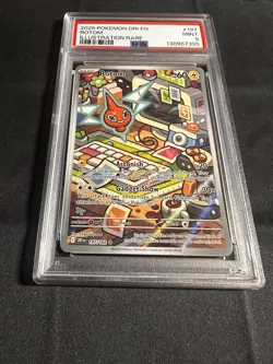 2025 POKEMON DRI EN-DESTINED RIVALS ILLUSTRATION RARE #197 ROTOM PSA 9 - Image 2