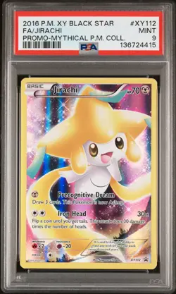 2016 POKEMON XY BLACK STAR PROMO MYTHICAL POKEMON COLL FULL ART/JIRACHI PSA 9 - Image 1