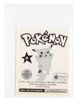 1999 Pokemon Nintendo Sticker Diglett #50 Series 1 - Image 2