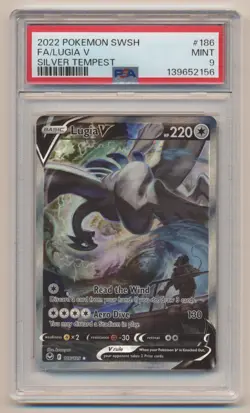 PSA 9 Pokemon Silver Tempest Full Art Lugia V 186/195 MINT Condition!! - Image 1