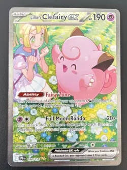 Pokemon TCG Lillie's Clefairy ex 184/159 Journey Together Holo - NM - Image 1