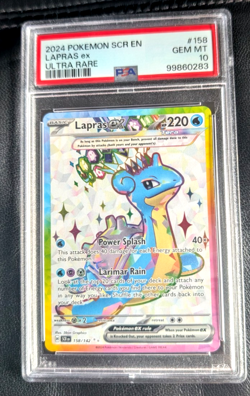 PSA 10 Gem Mint Lapras Ex Ultra Rare 2024 Pokemon Stellar Crown #158 Pokemon TCG - Image 1