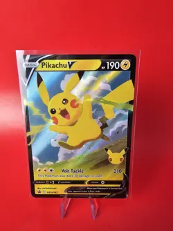 Pokemon TCG Pikachu V Sword & Shield SWSH143 Holo Promo Celebration - Image 1