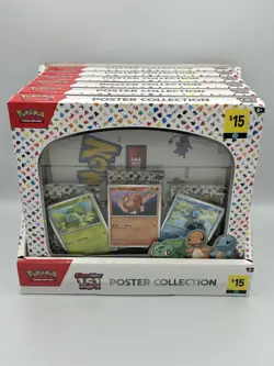 Pokemon 151 Poster Collection Box Display Case Dollar General Exclusive X6 - Image 1