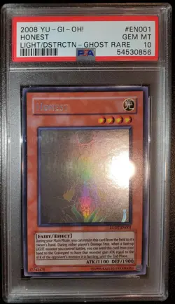 Yugioh 2008 Honest LODT-EN001 Ghost Rare PSA 10 - Image 1