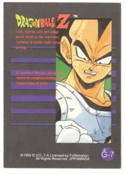 Dragon Ball Z Piccolo Gold Foil Card G-7 - Image 2