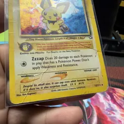 Pokemon Pichu TCG Neo Genesis Holo Card 12/111 Unlimited Rare Bad Condition - Image 3