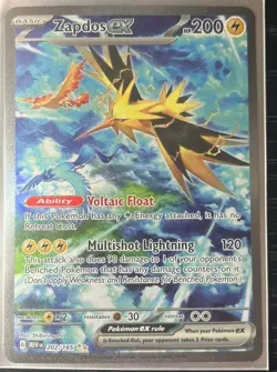 Pokemon Zapdos ex Scarlet & Violet 151 Full Art Holo Card 202/165 - Image 1
