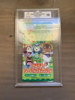 Graded 10 Sealed Animal Crossing The Movie Trading Card Booster Pack *Rare* - Image 1