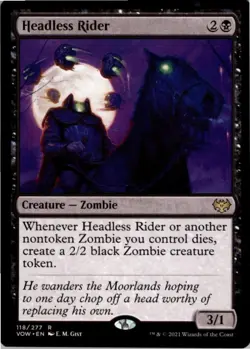 Headless Rider R Innistrad: Crimson Vow 118 NM MTG x1 - Image 1