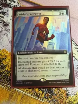 With Great Power... - Foil - Extended Art - SPM - MTG - EN - NM - 0248 - Image 1