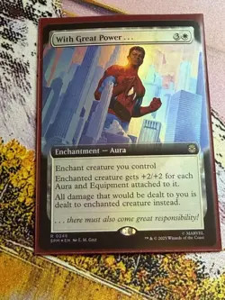 With Great Power... - Foil - Extended Art - SPM - MTG - EN - NM - 0248 - Image 2