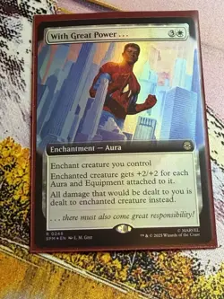 With Great Power... - Foil - Extended Art - SPM - MTG - EN - NM - 0248 - Image 3