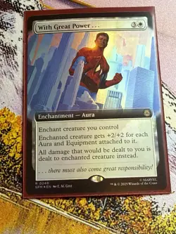 With Great Power... - Foil - Extended Art - SPM - MTG - EN - NM - 0248 - Image 4