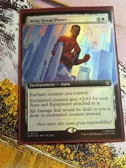 With Great Power... - Foil - Extended Art - SPM - MTG - EN - NM - 0248 - Image 5