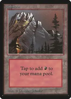 Mountain (#297) Limited Edition Beta HP MTG - Image 1
