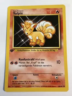 1999 Pokemon 1st Edition German Vulpix Never Played No. 68 - Image 1