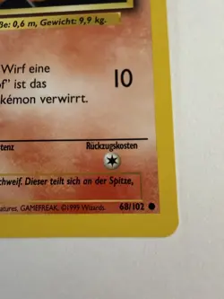 1999 Pokemon 1st Edition German Vulpix Never Played No. 68 - Image 5