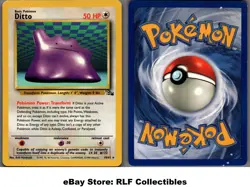 1999 Pokemon, Fossil, #18/62 Ditto, Rare (c) - Image 1