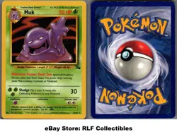 1999 Pokemon, Fossil, #28/62 Muk, Rare (b) - Image 1