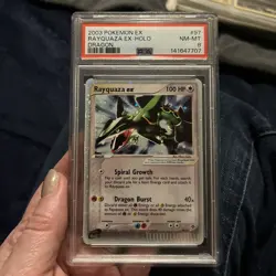 PSA 8 NM-MINT 2003 POKEMON RAYQUAZA EX DRAGON HOLO- RARE DRAGON SERIES 97/97 🔥 - Image 1