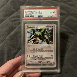 PSA 8 NM-MINT 2003 POKEMON RAYQUAZA EX DRAGON HOLO- RARE DRAGON SERIES 97/97 🔥 - Image 2
