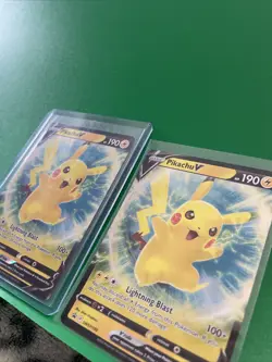 Pokemon TCG Pikachu V SWSH Black Star Promos SWSH198 Holo Promo - Image 3