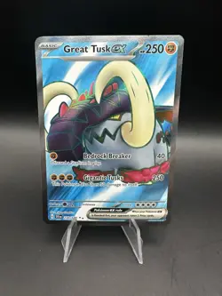 Great Tusk ex 230/198 Pokemon Scarlet & Violet Full Art Ultra Rare Holo - Image 1