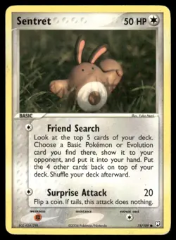 Pokemon Cards Sentret 75/109 Team Rocket Returns Common MP *2 - Image 1