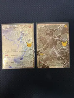 Pokemon TCG Celebrations 25th Anniversary Reshiram And Zekrom Holo Full Arts NM - Image 1