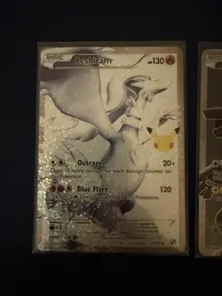 Pokemon TCG Celebrations 25th Anniversary Reshiram And Zekrom Holo Full Arts NM - Image 2