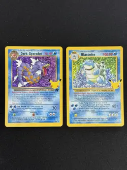 Pokemon Celebrations Blastoise 3/102 & Dark Gyarados 8/82 25th Anniversary NM - Image 1