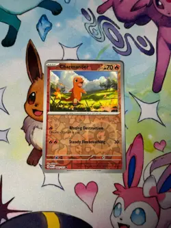 Pokemon TCG 151 - Charmander Reverse Holo 004/165 NM - Image 1