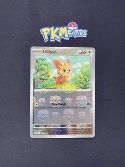 Pokemon TCG Lillipup White Flare 074/086 Masterball Reverse Holo NM. - Image 1