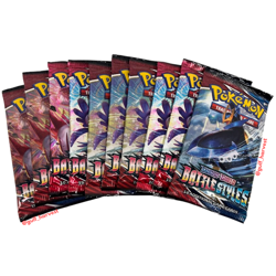 Lot of (10) Pokemon TCG Sword & Shield Battle Styles Booster Packs - NEW/SEALED - Image 1
