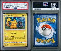 2017 POKEMON SM BLACK STAR PROMO #SM86 PIKACHU-HOLO PSA 7 - Image 3