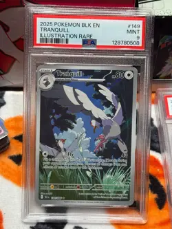 Pokemon TCG Tranquill 149/086 Illustration Rare Black Bolt PSA 9 - Image 1