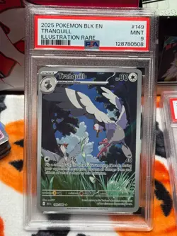 Pokemon TCG Tranquill 149/086 Illustration Rare Black Bolt PSA 9 - Image 3