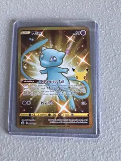 Mew 25/25 Pokemon TCG Celebrations 25th Anniversary Gold Holo Rare Pack Fresh NM - Image 3