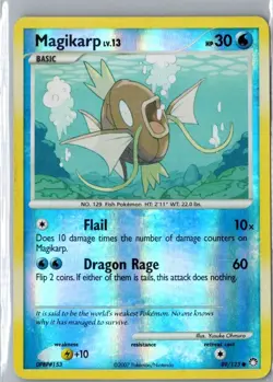 Pokemon Card Magikarp Mysterious Treasures Reverse Holo 89/123 FIRE GAS 2007 NM - Image 1