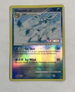 Pokemon GLACEON Card 29/100 Reverse Holo Rare Majestic Dawn MP Platinum Stamped - Image 1