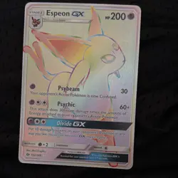 Pokemon Espeon GX Secret Rare Full Art Holo 152/149 SM Base Set Card - Image 1