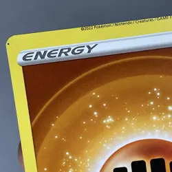 Pokemon Card Fighting Energy 2022 NM NEAR MINT MISCUT ERROR BLACK DOT ERROR - Image 2