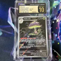 Pokemon Shiinotic Holo #194/191 IR Surging Sparks 2024 - CGC 10 PRISTINE - Image 1