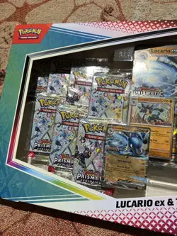 Pokemon TCG Prismatic Evolutions Lucario EX Tyranitar EX Collection 2x Lot - Image 4
