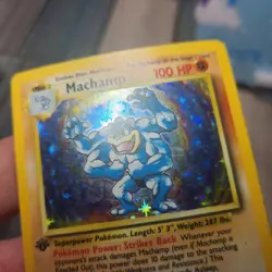Pokemon TCG Machamp Base Set 8/102 Holo Unlimited Holo Rare HP - Image 2
