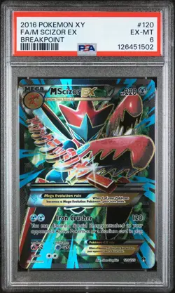 M Mega Scizor EX 120/122 Pokemon TCG: XY Breakpoint Full Art PSA 6 - Image 1