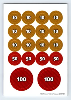 2023 Pokemon TCG Damage Counter & Marker Sheet Near Mint Never Played - Image 1