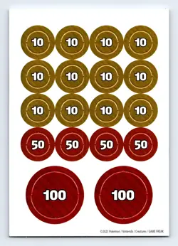 2023 Pokemon TCG Damage Counter & Marker Sheet Near Mint Never Played - Image 2